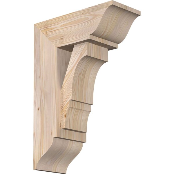 Ekena Millwork Balboa Traditional Smooth Bracket w/ Offset Brace, Douglas Fir, 7 1/2"W x 18"D x 26"H BKT0806X18X26BOA01SDF - main